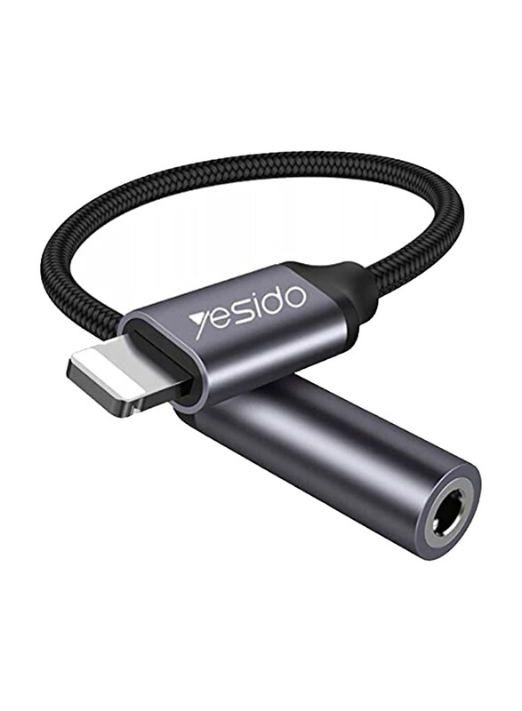 

Yesido Audio Cable, Lightning to 3.5mm Headphone Jack for Smartphones/Tablets, Black