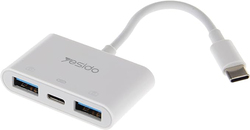 Yesido USB-C 3-in-1 OTG Adapter, GS17, White