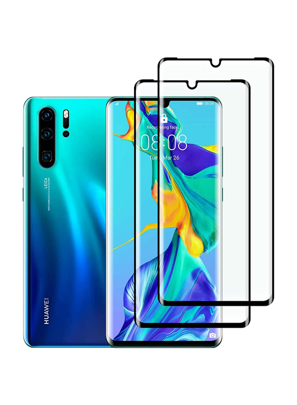 

Generic Kelolin 2-Piece Huawei P30 Pro 3D Curved Full Coverage Tempered Glass Screen Protector, Clear