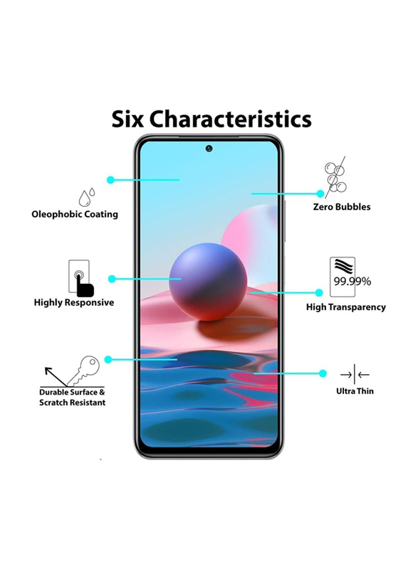 Redmi Note 10 Full Glue Guard Anti Explosion Tempered Glass Mobile Phone Screen Protector, Clear