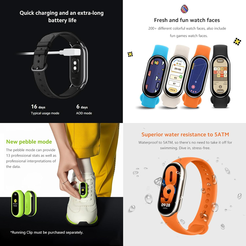 Xiaomi Mi Smart Band 8 - 1.62 Inch Fitness Tracker, Light Gold