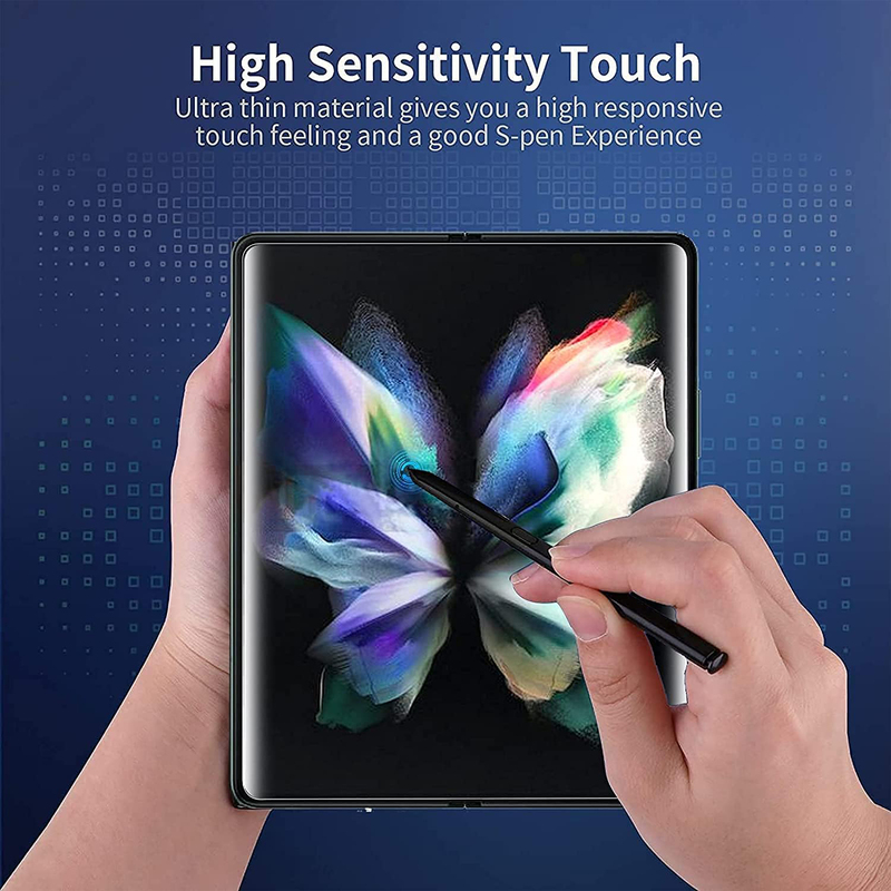 Samsung Galaxy Z Fold 4 2 Front Tempered Glass Screen Protector with 2 Inner Soft TPU Film Shields & 2 Camera Lens Protector, Clear