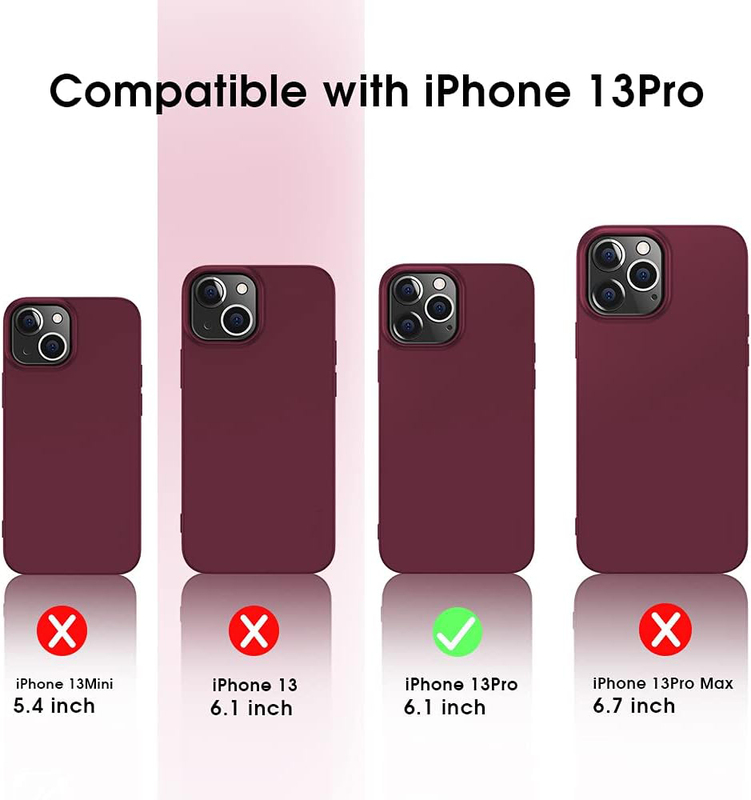 X-Level Apple iPhone 13 Pro 2021 Ultra-Thin Guardian Series Soft TPU Matte Finish Coating Mobile Phone Case Cover, Wine Red