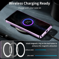 Samsung Galaxy S23 Ultra 5g Metal Magsafe Wireless Charger Translucent Matte Magnetic Mobile Phone Case Cover with Camera Lens Protection, Purple