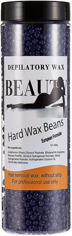 Solid Paper-Free Hair Removal Depilatory Wax Bean, 400g, Black