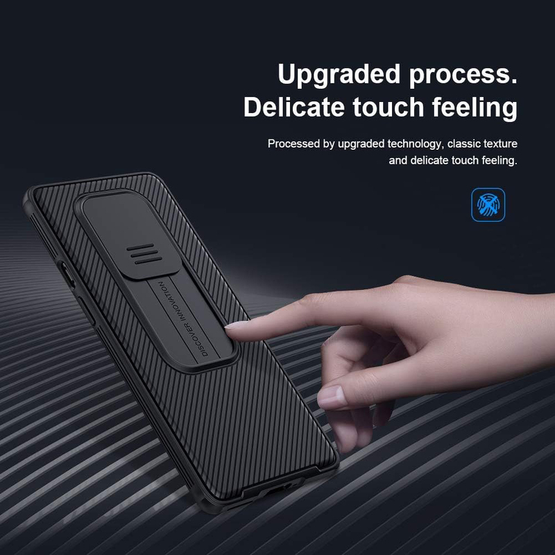 Nillkin Oneplus 8 Pro Camshield Cam Shield Series Perfectly Fit Designed Hard Mobile Phone Case Cover with Camera Slide Protective, Black