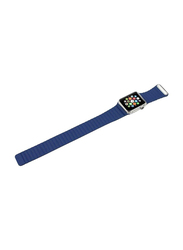 Ozone Magnetic Leather Wrist Loop Strap for Apple Watch 42mm, Midnight Blue