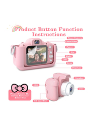 1080P Kids Digital Camera for Toddler with 32GB SD Card, 20 MP, Pink