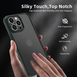 X-Level Apple iPhone 14 Pro Max TPU Shockproof Matte Finish Mobile Phone Case Cover, Green