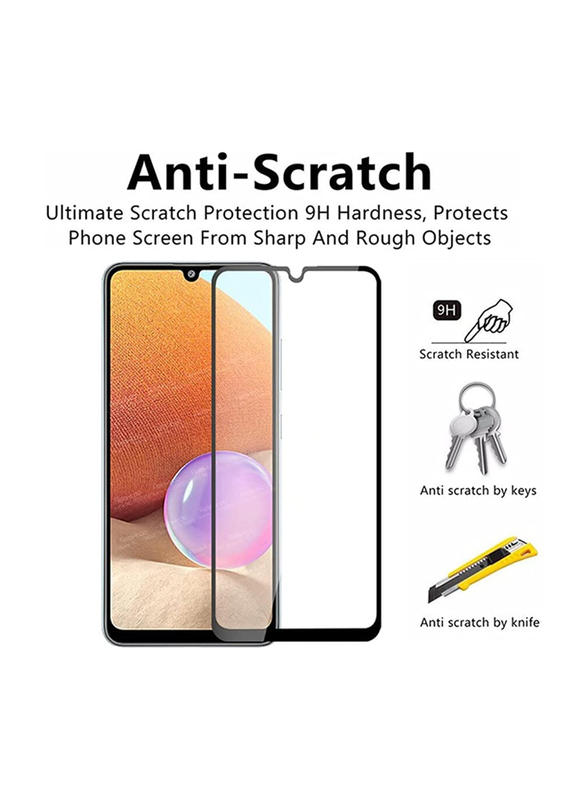 Nice.Store.UAE Samsung Galaxy A32 4g/A31 Edge-to-Edge Full Glue Screen Protector, Clear/Black