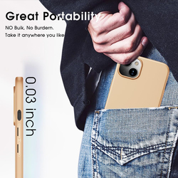 X-Level Apple iPhone 15 Lightweight Anti-Scratch Slim Fit Ultra-Thin Guardian Series Back Mobile Phone Case Cover Grip, Gold