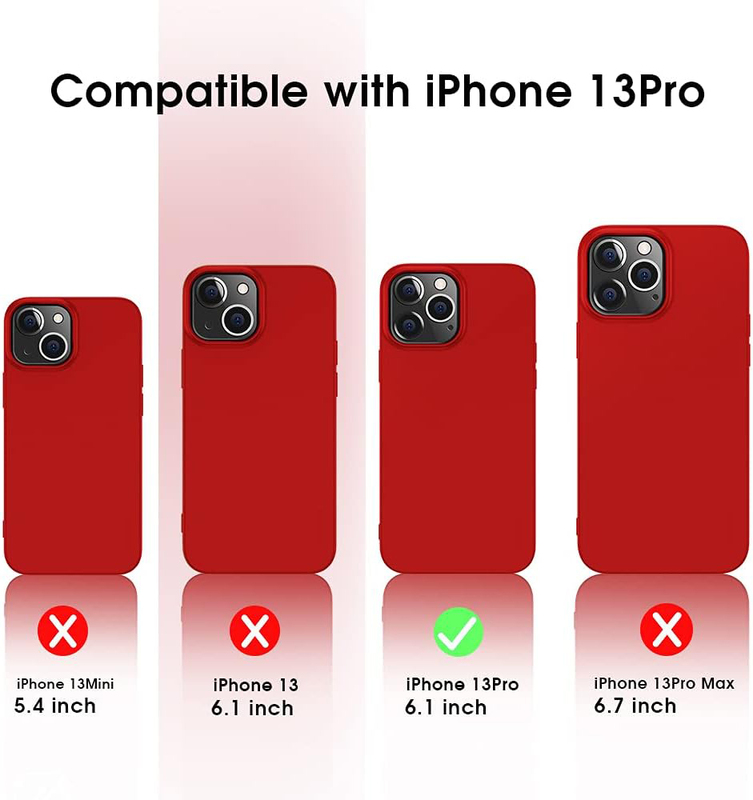 X-Level Apple iPhone 13 Pro 2021 Ultra-Thin Guardian Series Soft TPU Matte Finish Coating Mobile Phone Case Cover, Red