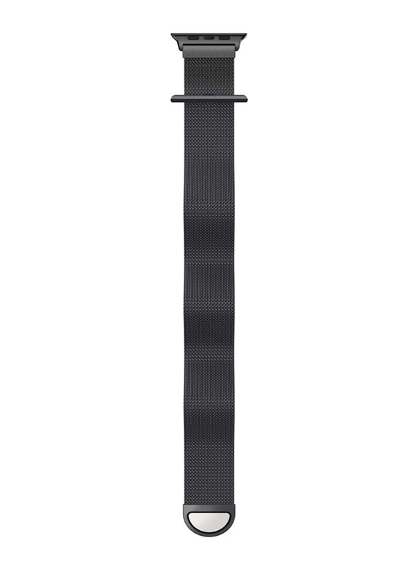 Milanese Stainless Steel Magnetic Watch Band For Apple Watch Series 4 40mm, Black