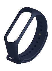 Newest Sports Waterproof TPU Silicone Replacement Wristband Anti-Off Bracelet Strap for Xiaomi Mi Band 5, Dark Blue