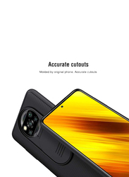 Nillkin Xiaomi Poco X3 Slim Stylish Slip Shockproof Protective NFC Case Cover with Slide Camera Cover, Black