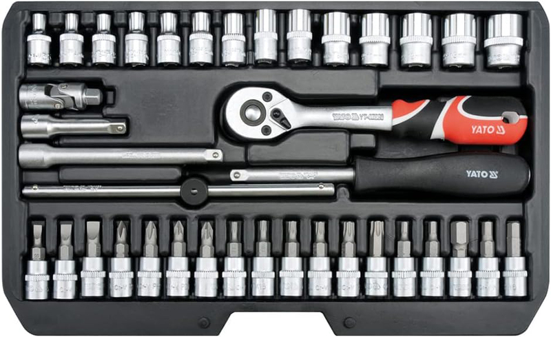 Yato 38 Piece Socket Set, YT-14471, Multicolour