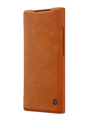 Nillkin Qin Samsung Galaxy Note 20 Ultra Leather Flip Mobile Phone Case Cover, Brown