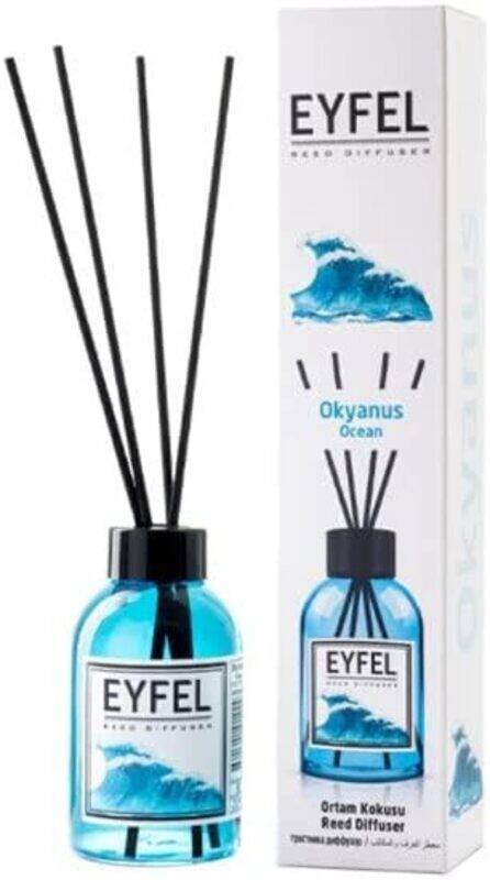 

Eyfel Ocean Breeze Reed Diffuser Set 120ML Long-Lasting Home Fragrance with Elegant Oil Diffuser Sticks for Bathrooms, Living Spaces, Offices, Shops & Showr