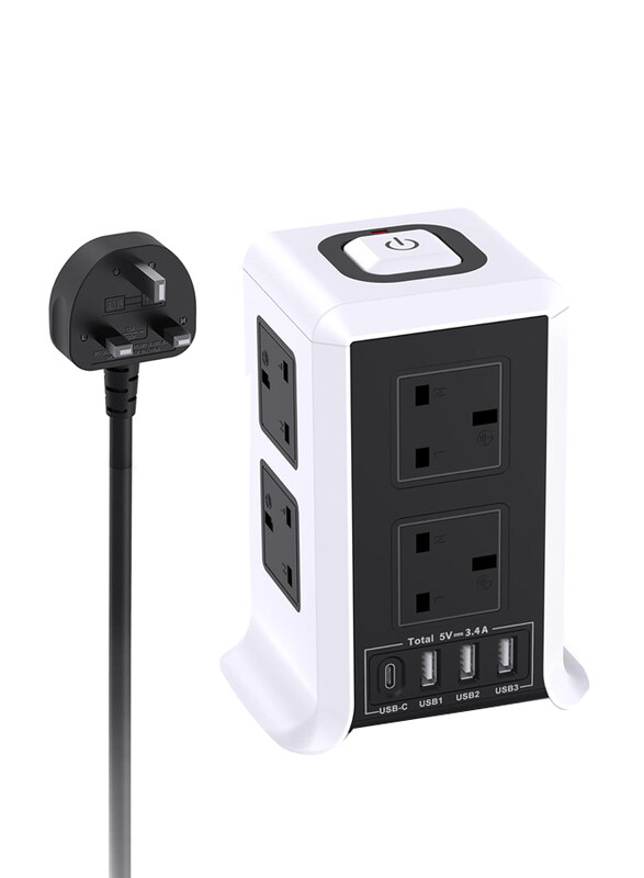 

Generic Tower Extension Lead with USB C Slots, Multicolour