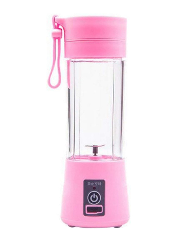 

Generic Mini Portable USB Rechargeable Electric Fruit Juicer, Pink/Clear