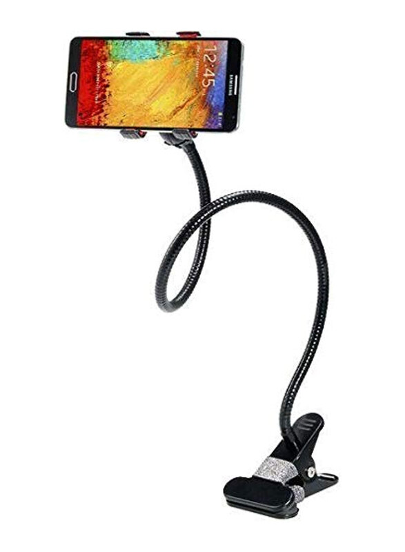 

Generic Universal Flexible Clip Lazy Bed Desktop Bracket Mount Stand Phone Holder, Black