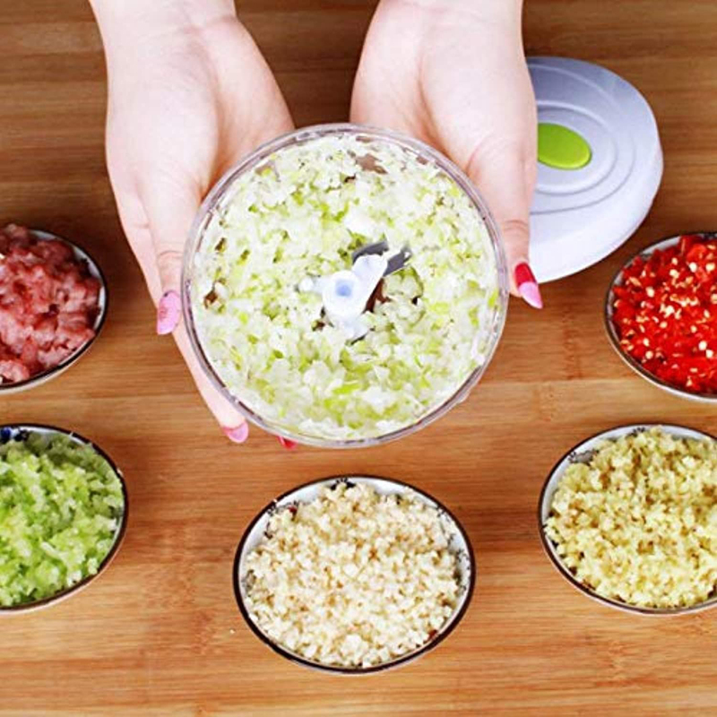 Hand Held Vegetable Shredder Slicer Cutter Peeler Manual Pulling Food Chopper, Multicolour