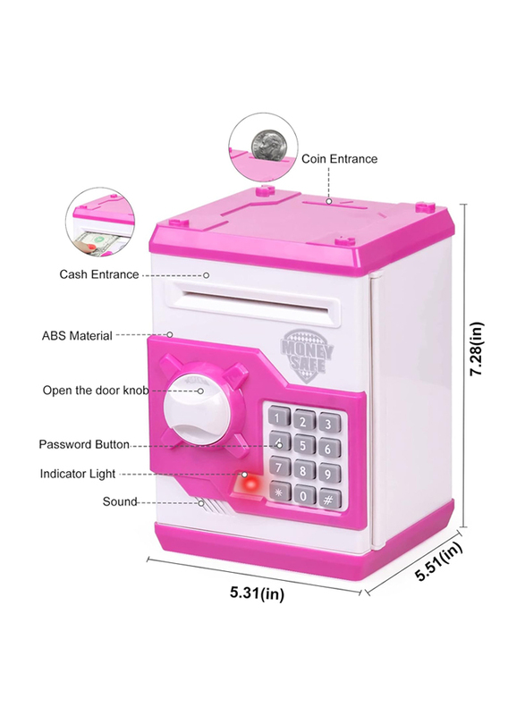 Refasy Bank Machine Real Piggy Bank with Code Electronic for Kids, Ages 6+