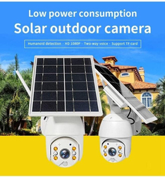 Crony  Rbx-S10-Wifi 1080P 5MP HD Solar Panel Outdoor Surveillance Waterproof CCTV Camera, White