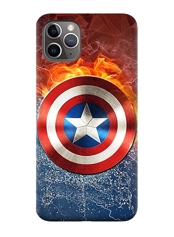 

Generic Apple iPhone 11 Pro Max Protective TPU Mobile Phone Case Cover with Shield Of Captain America Pattern, Multicolour