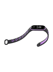 Mijoas Silicone Wristband Strap for Xiaomi Mi Band 3, Purple/Black