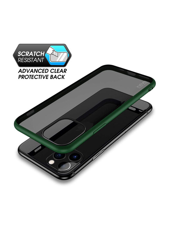 X-Level Apple iPhone 11 Pro Max PC Soft Edge Bumper Shockproof Mobile Phone Case Cover, Green