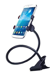 Apple iPhone 4s/5/5C/5S/Samsung Universal Car Holder Stand Lazy Bed Phone Holder Selfie Mount, Black