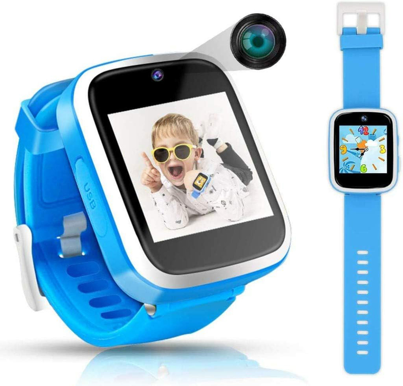 Kids Educational 1.54 Inch Smartwatch, GPS, Ages 5-10, Blue