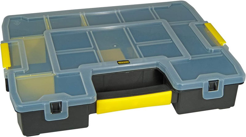 Stanley Sortmaster Stackable Storage Tools Organiser, 1-97-483, Black/Clear