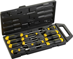 Stanley 10-Piece Ph Cushion Grip Screwdriver Set, 2-65-005, Multicolour