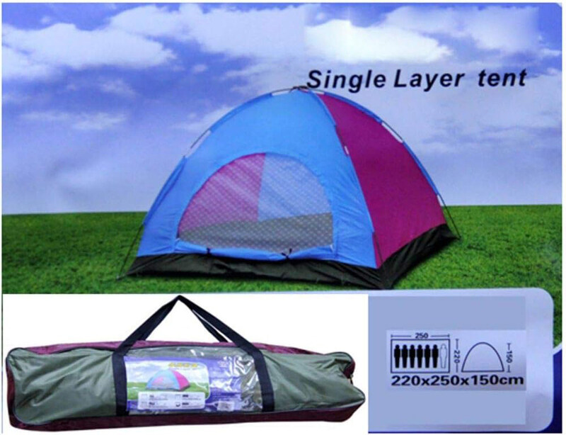 

Generic Single Layer Dome Tent for 6 Persons, Assorted