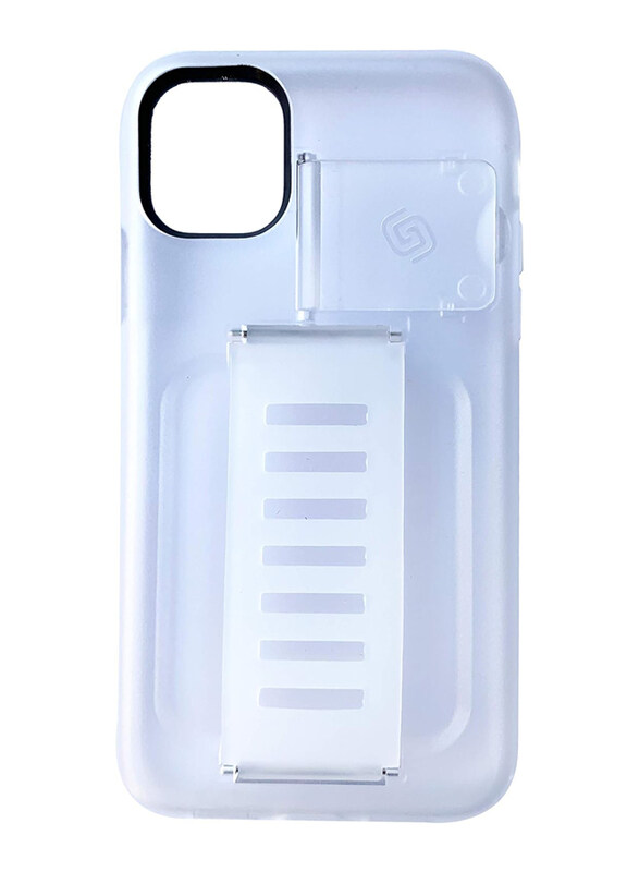 

Grip2u Apple iPhone 11 Pro Max Slim Protection Mobile Phone Case Cover with Grip and Kick Stand, White