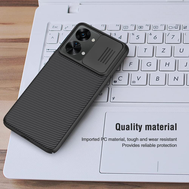 Oneplus Nord 2t 5g Nillkin CamShield Protective Hard PC Ultra Thin Anti-Scratch Mobile Phone Case Cover with Camera Protector, Black