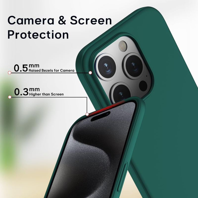 X-Level Apple iPhone 15 Pro Max Slim Fit Ultra-Thin Lightweight Anti-Scratch Back Guardian Series Mobile Phone Case Cover, Green