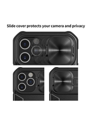 Nillkin Apple iPhone 12 Pro Max Camshield Armor Mobile Phone Case Cover with Camera Cover & Kickstand, Black