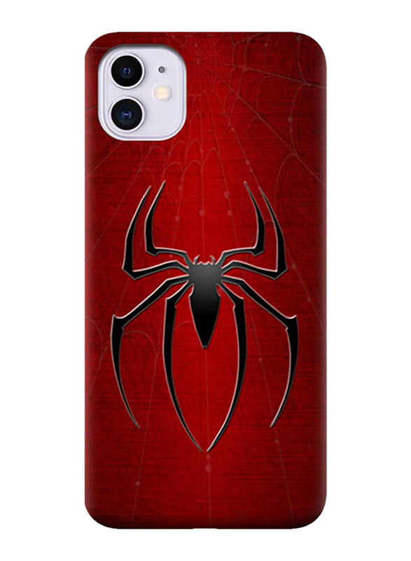 

Generic Apple iPhone 11 TPU Spider Design Mobile Phone Case Cover, Black/Red