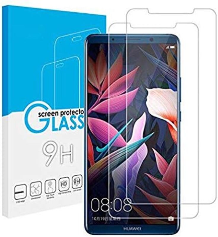 Huawei Mate 10 Pro Ultra-Thin 9H Hardness Anti-Scratch Tempered Glass Screen Protector, 2 Pieces, Clear