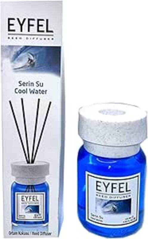 

Eyfel Cool Water Reed Diffuser Set 120ML Long-Lasting Aquatic Fragrance with Natural Reeds and Elegant Design for Living Spaces, Offices, Bathrooms, Shops