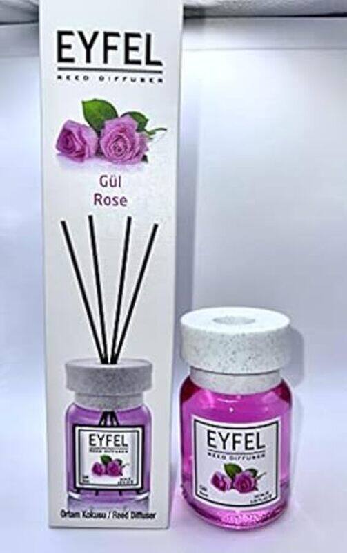 

Eyfel ROSE Reed Diffuser Set 120ML Premium Long-Lasting Fragrance with Elegant Diffuser Sticks for Bathrooms, Living Spaces, Offices, Shops & Showrooms