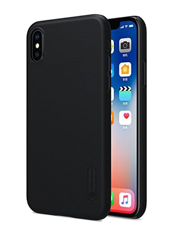 Nillkin Apple iPhone X Frosted Shield Hard Mobile Phone Case Cover with Screen Guard, Black