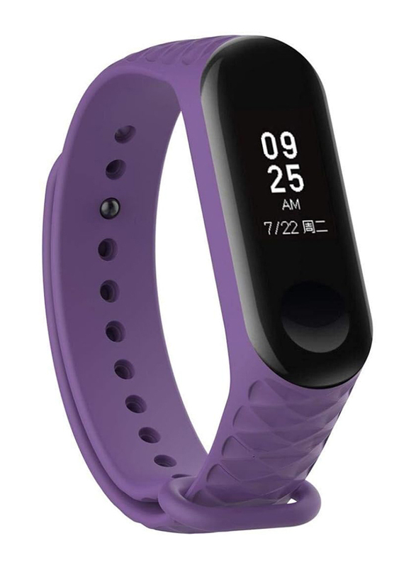 Fashion Sport Soft Silicone Replacement Wristband Wrist Strap For Xiaomi Mi Band 3, Purple