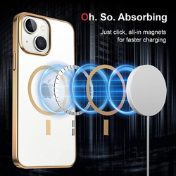 Apple iPhone 14 Pro Polycarbonate Wireless Charging Mobile Phone Case Cover, Gold