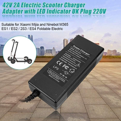 PoJu 42V 2A Power Adapter Charger with LED Charging Indicator for Xi-ao-mi Mi-jia Nine-bot M365 ES1/ES2/2S3/ES4 Electric Scooter US Plug Charger, Black