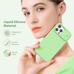 Apple iPhone 14 Shockproof Protective Bumper Hard PC & Soft Silicone Edge Mobile Phone Case Cover with Camera Lens Protection, Green