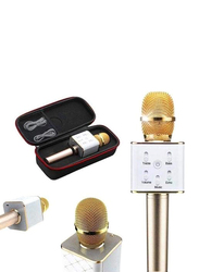 Karoake Microphone with Bluetooth and Speaker, Gold